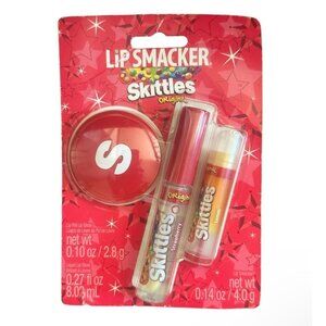 Vintage Bonne Bell Skittles Original Set Smacker Fruity Lip Trio Balm +Pot +Wand